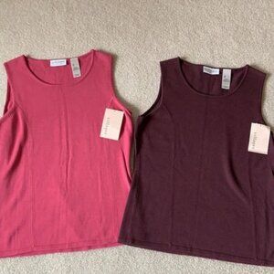 2 Villager (Liz Claiborne) Tank Tops